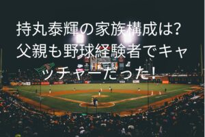 持丸泰輝の家族構成は？